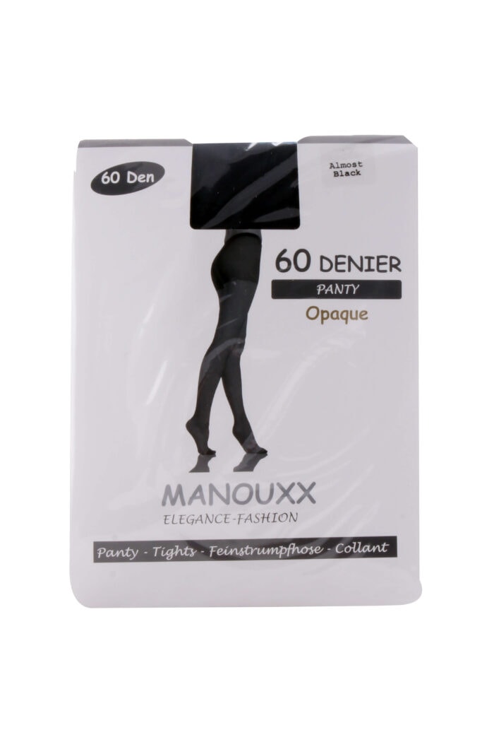 Manouxx Panty Opaque 60 Den Bijna Zwart