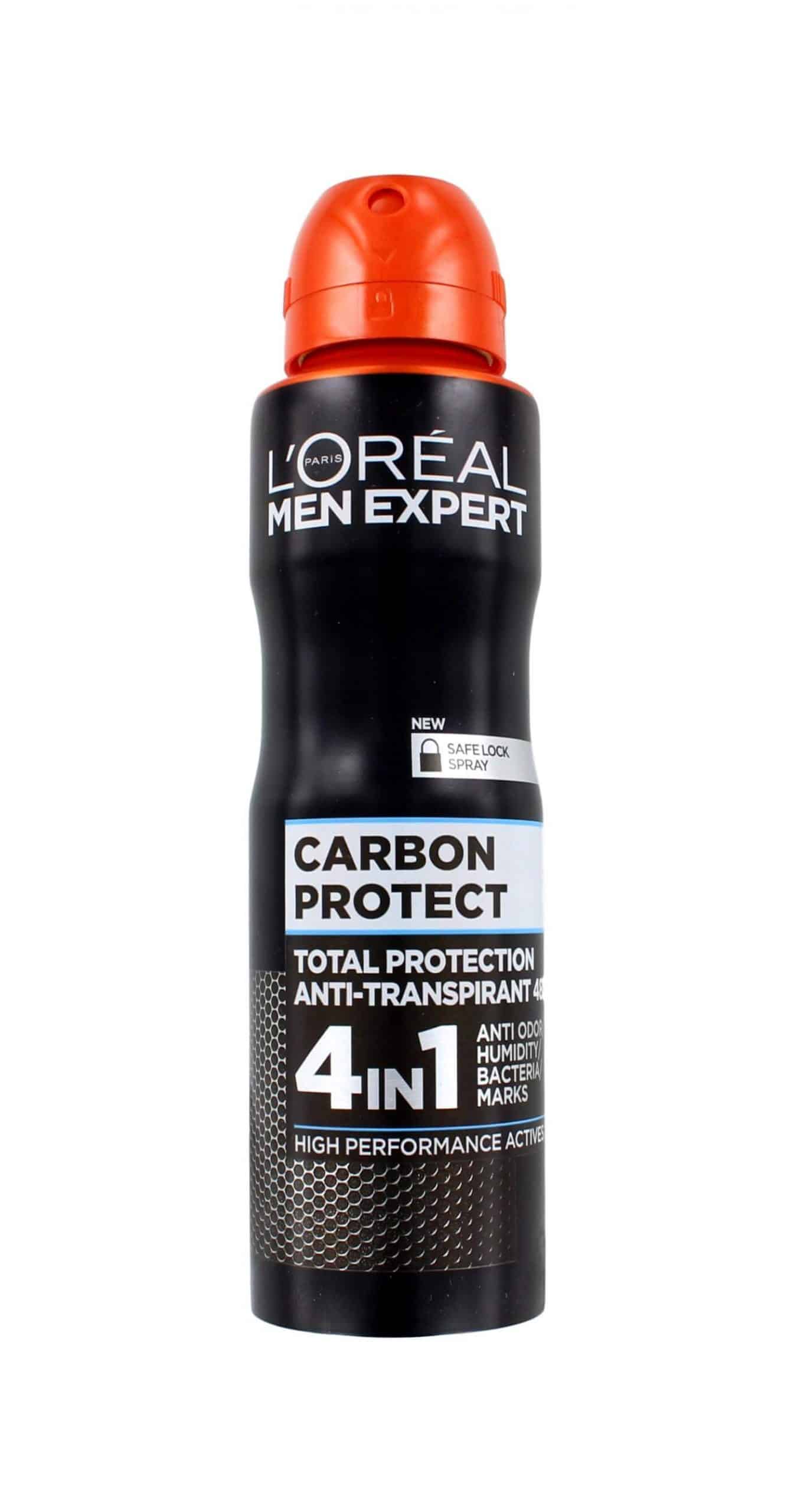 L'Oreal Men Expert Deodorant Spray Carbon Protect, 150 ml Nu 40 Korting