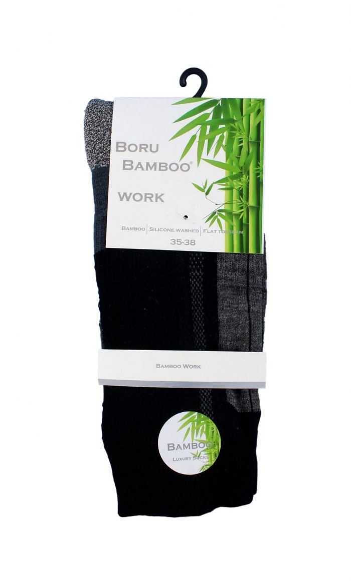 Boru Bamboo Werk Sokken Zwart