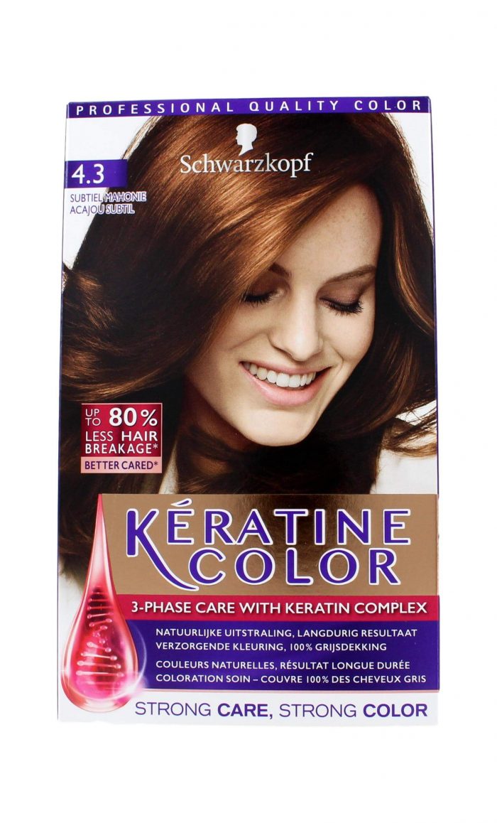 Keratine Color Haarverf 4.3 Subtiel Mahonie