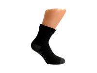 Boru Wollen Anti Slip Sokken Met Omslag Zwart - 39-42