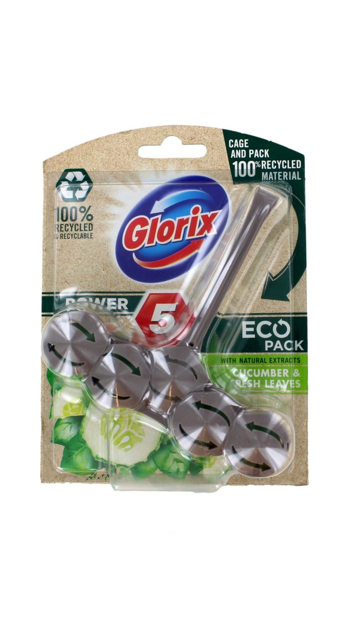 Glorix Flush Power 5 Cucumber & Fresh Leaves, 55 Gram