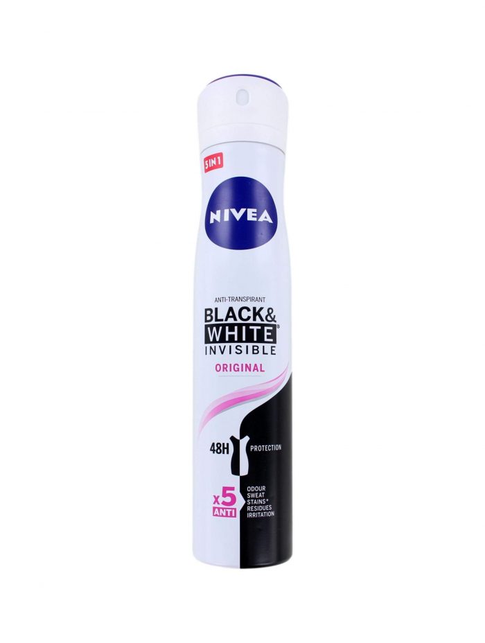 Nivea Deodorant Spray Invisible Black & White Original, 200 ml