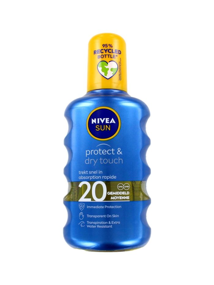 Nivea Sun Zonnemelk Protect & Dry Touch Factor 20 Spray, 200 ml