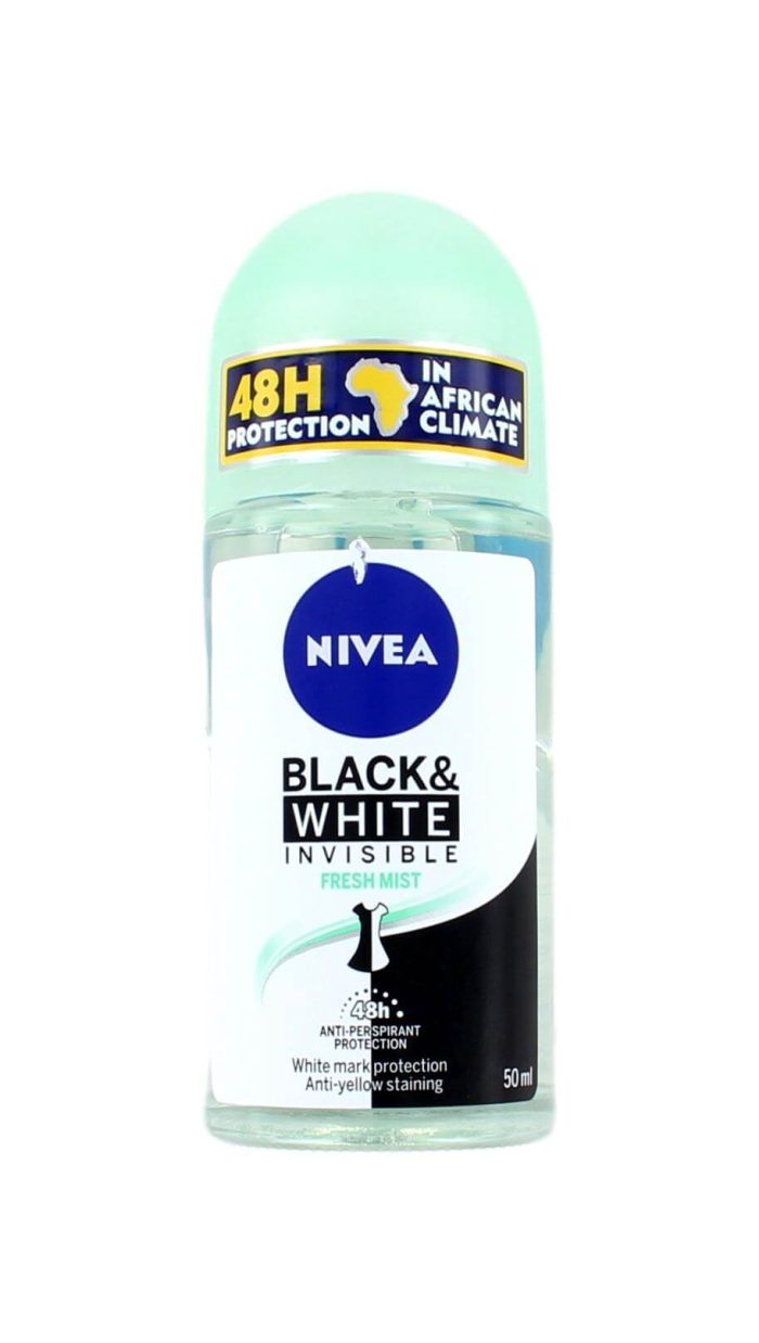 Nivea Deodorant Roller Invisible For Black & White Fresh Mist, 50 ml