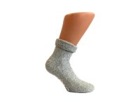 Boru Wollen Anti Slip (Relax & Chill) Sokken Met Omslag Grijs - 35-38