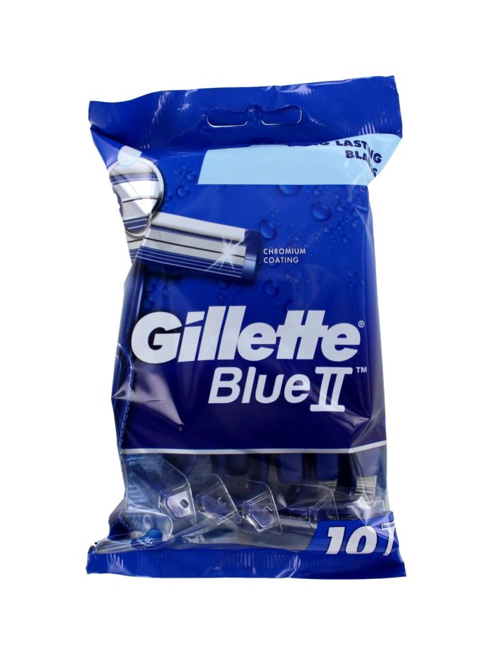 Gillette Wegwerpscheermesjes Blue II, 10 Stuks
