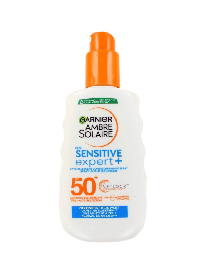 Garnier Ambre Solaire Zonnebrand Sensitive Expert Spray Factor 50+, 200 ml