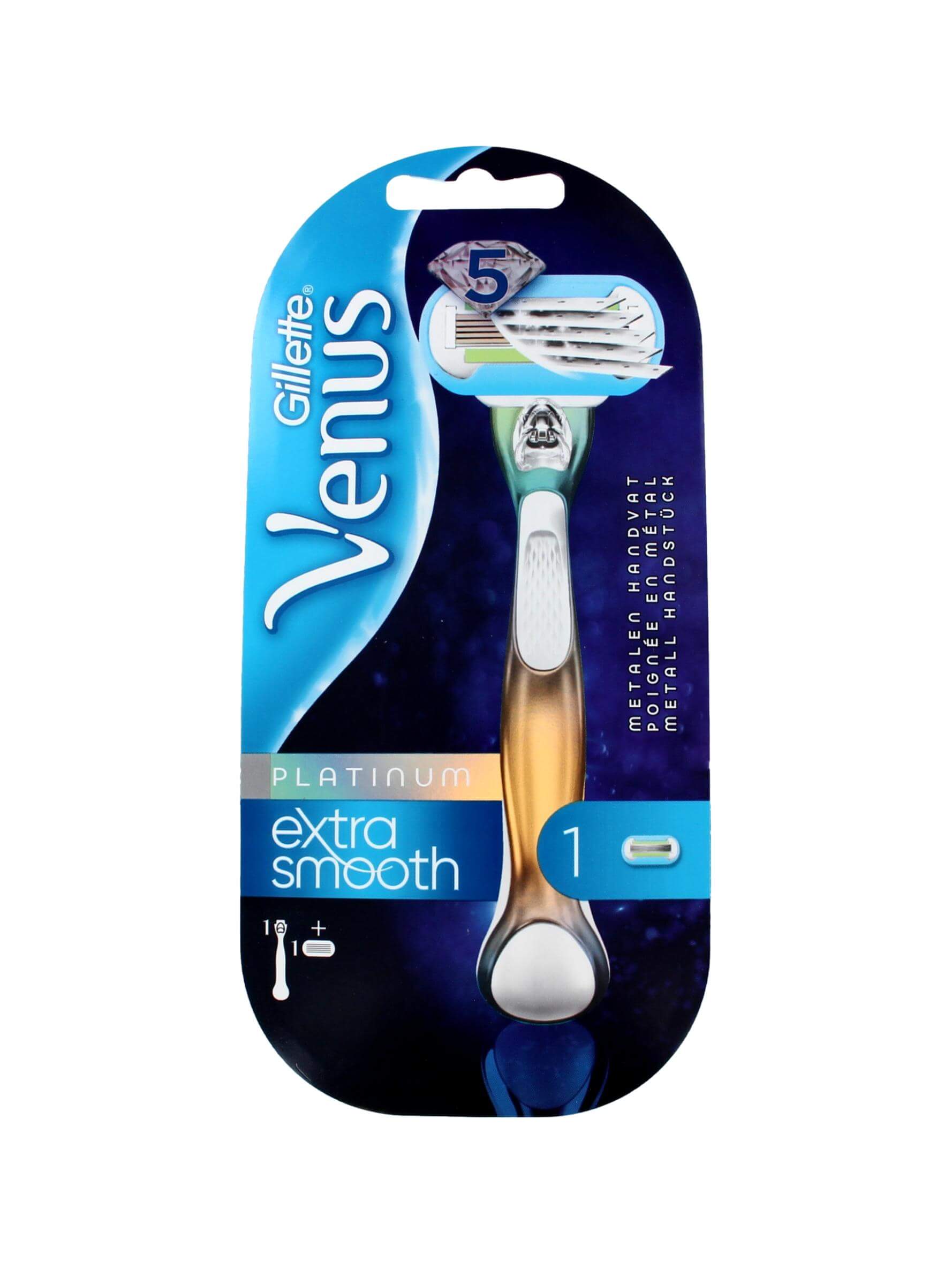 Gillette Venus Extra Smooth Platinum Houder + 1 Mesje Nu 56 Korting