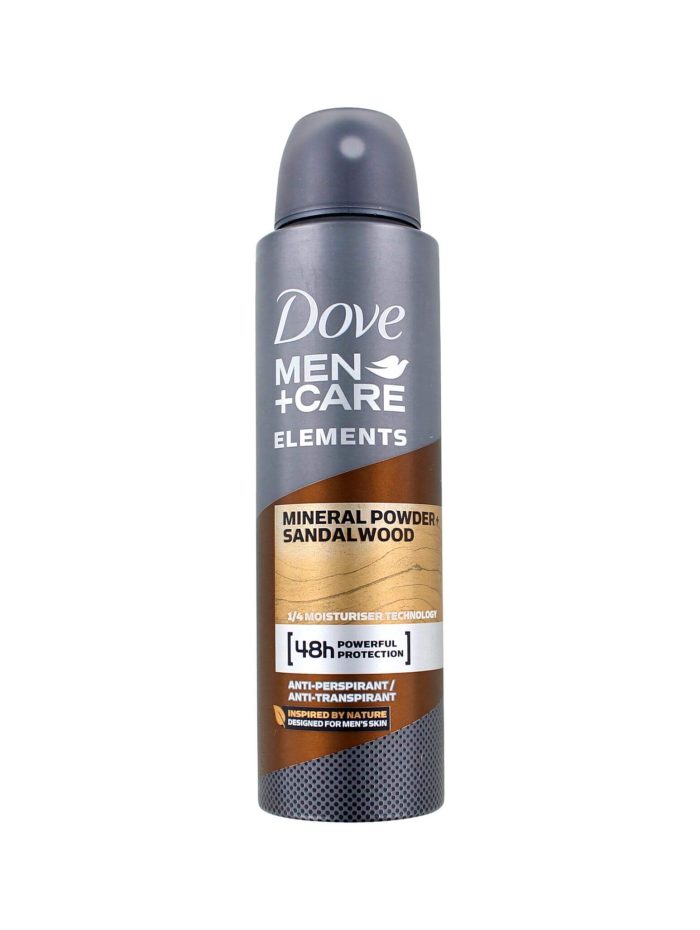 Dove Men+Care Deodorant Spray Talc Mineral, 150 ml