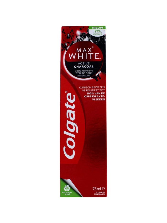 Colgate Tandpasta Max White Active Charcoal, 75 ml