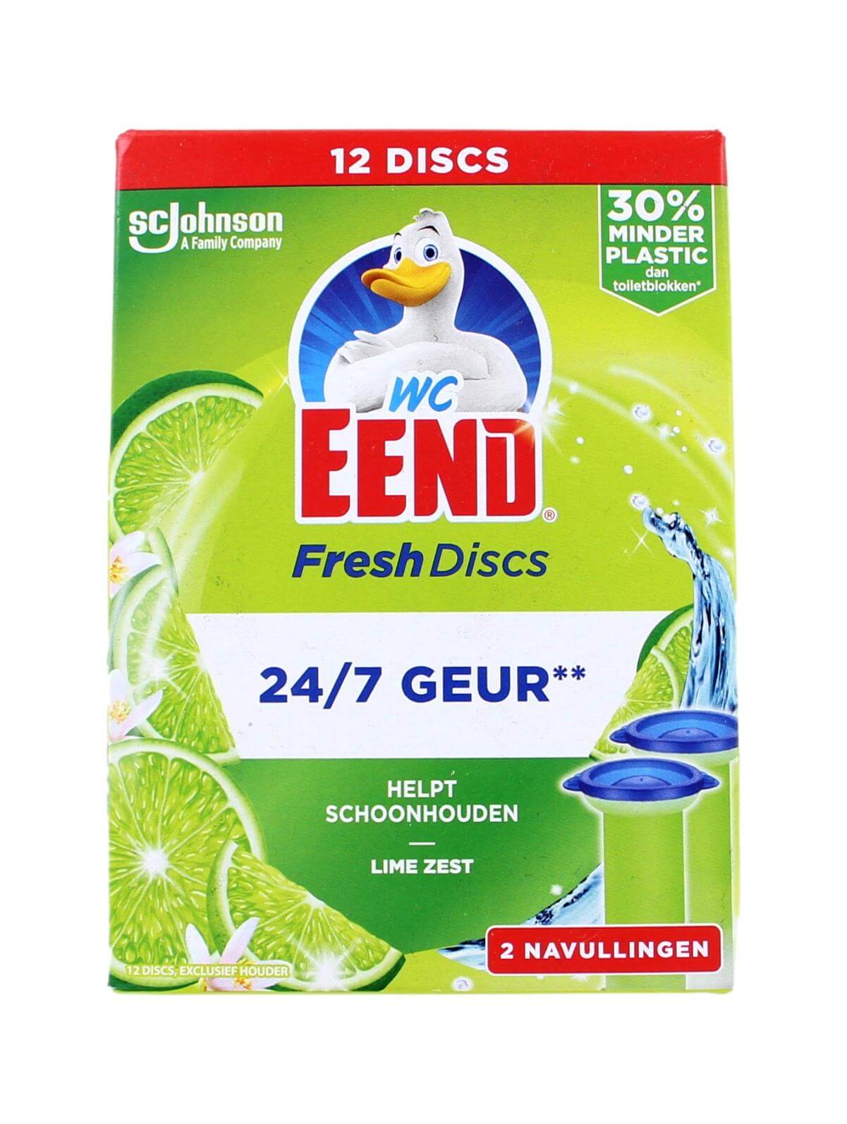 Wc Eend Fresh Discs Lime Zest, 2 Navullingen Nu 26 Korting