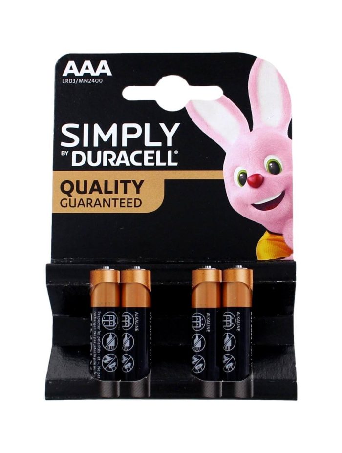 Duracell Batterijen Simply AAA, 4 Stuks