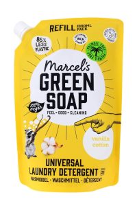 Marcel's Green Soap Navulling Vloeibaar Wasmiddel Universeel Vanille & Kersenbloem, 1000 ml