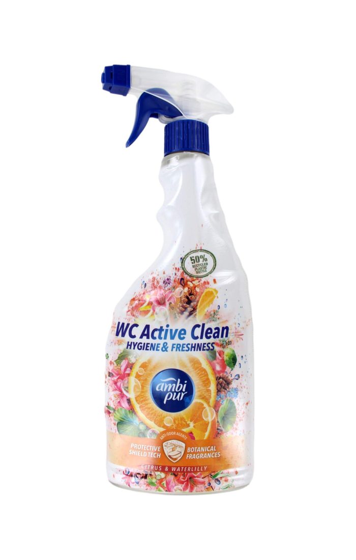 Ambi Pur Wc Active Clean Spray Citrus & Waterlilly, 750 ml