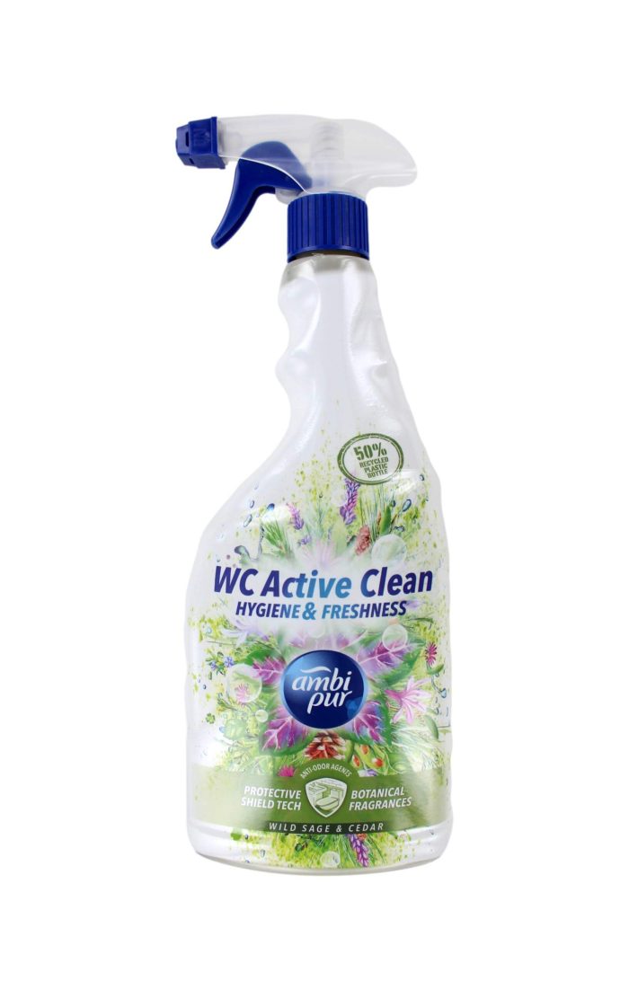 Ambi Pur Wc Active Clean Spray Wild Sage & Cedar, 750 ml