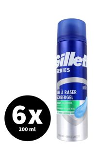 Gillette Series Scheergel Gevoelige Huid 6 x 200 ml