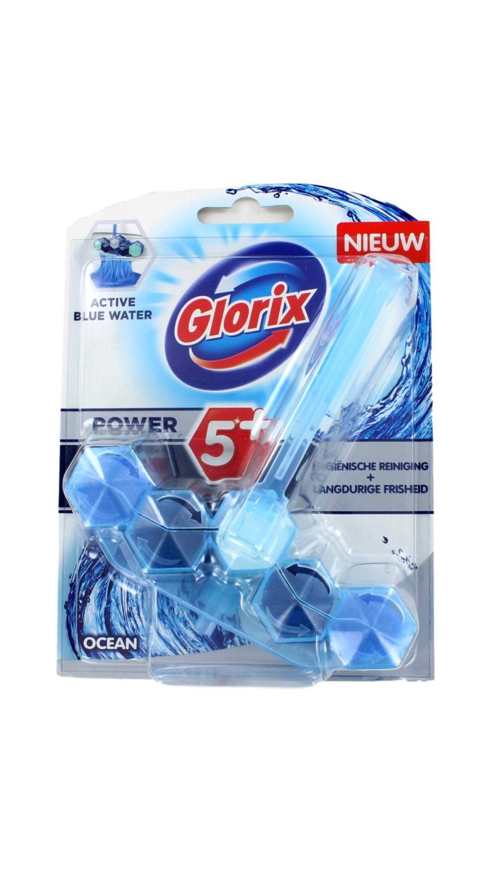 Glorix Flush Power 5+ Active Blue Water Ocean, 53 Gram