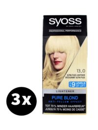 Syoss Haarverf 13-0 Ultra Plus Lightener x 3